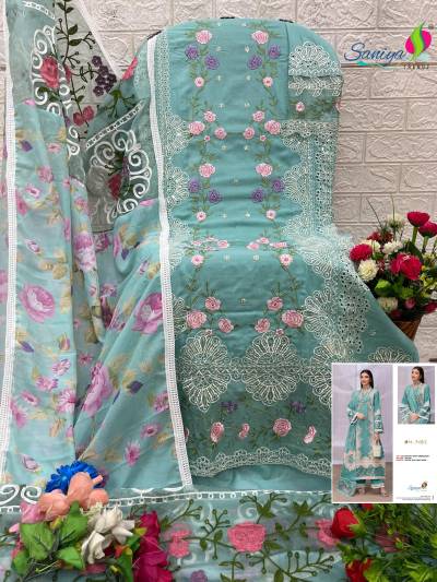 DN 7135 BY SANIYA TRENDZ DESIGNER COTTON SALWAR SUIT WHOLESALER IN INDIA